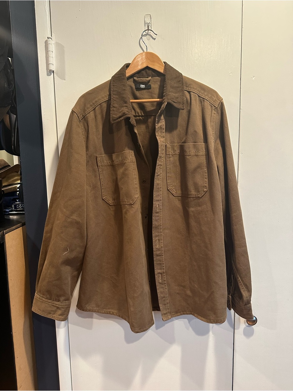 Frye Brown Canvas Shirt Jacket